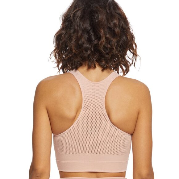 NWT - FREE PEOPLE OB754543 Evening Sand Pink Sports Bra (Size XS) MSRP $48 - Picture 2 of 4
